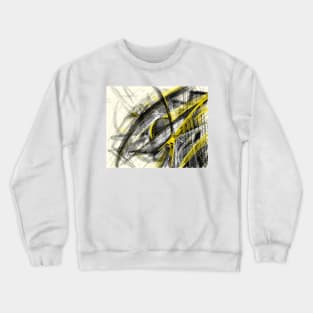 mechanical eye of the architectural sky ecopop wallpaper art Crewneck Sweatshirt